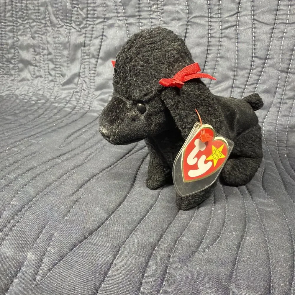 Ty Beanie Babies Collection GiGi Black Poodle Plush w/ Hang Tag 1998 MWMT
